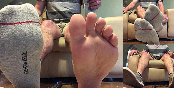 Male Feet After a Day at the Theme Park