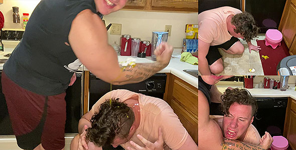 Food Domination Break an Egg with Bicep Challenge