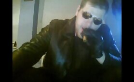 smoking in my leather 