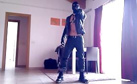 Full Leather, mask, cap abusing you!! Part 1