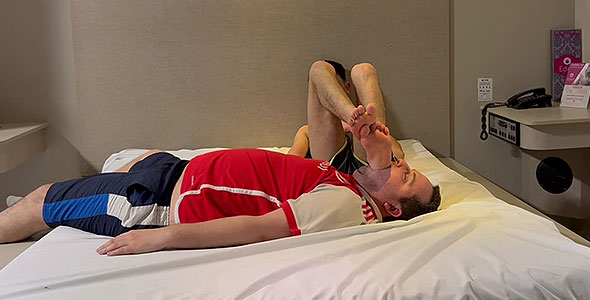 FOOT GAG DOMINATION BY NEW MASTER