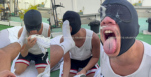 Spit training session - Arab Master and Asian slave