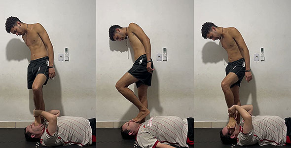 GABE FOOT STOMP AND GAG DOM