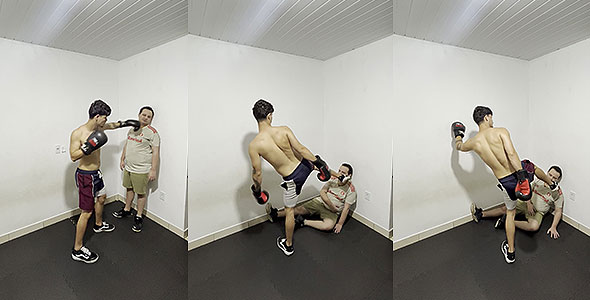 MASTER P BOXING AND KICK WITH SNEAKERS