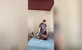 GYM MASTER FACE SLAPS AND FACE SITTING DOM