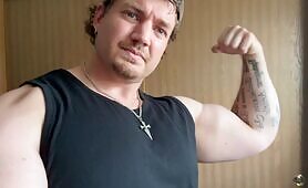 Hardcore Anti-Gay Rights Verbal Humiliation and Flexing Muscle Worship
